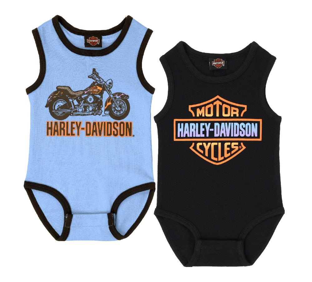 harley Infant Boys 2 Pack Rib Bodysuits