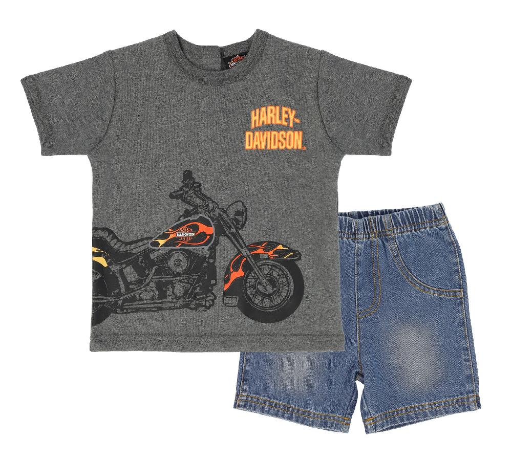 harley Infant Boys Denim Short Set