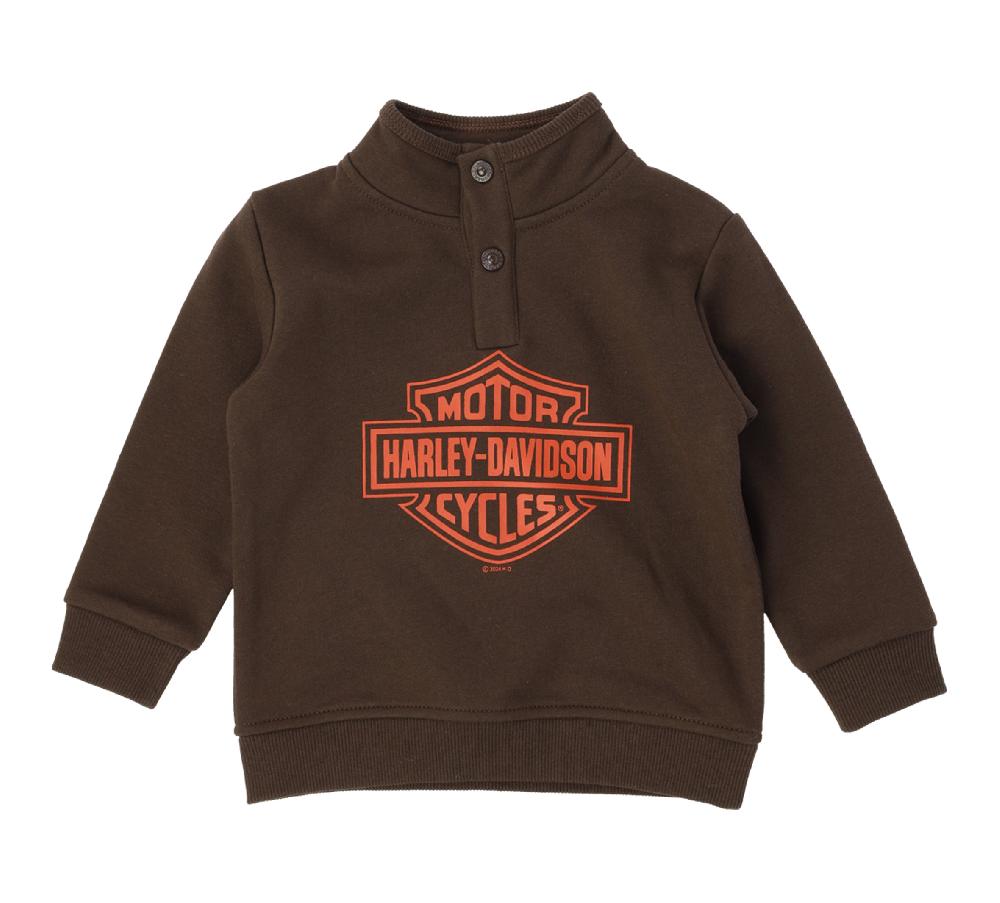 harley Infant Boys Fleece Snap Placket Pullover