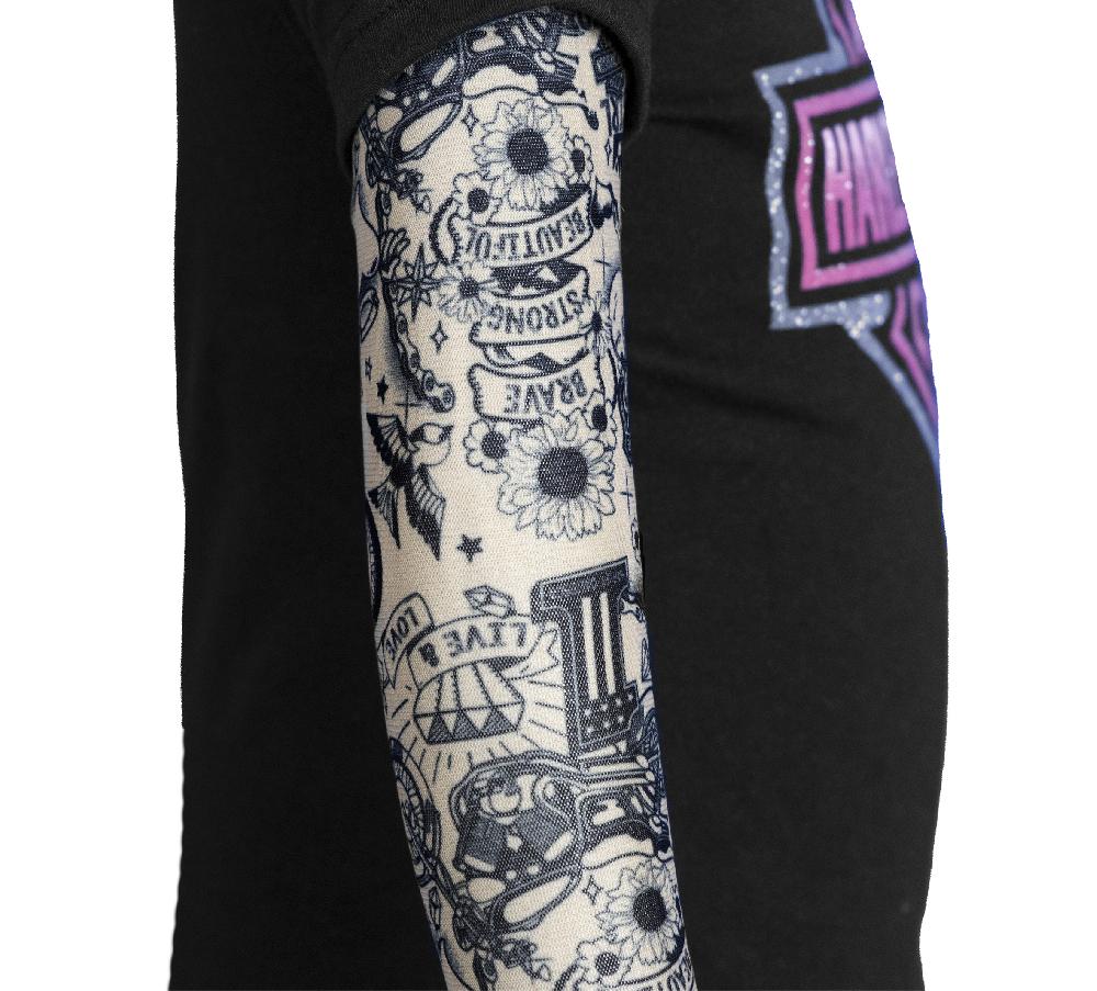 Harley Infant Girl's Mesh Tattoo Sleeve Creeper