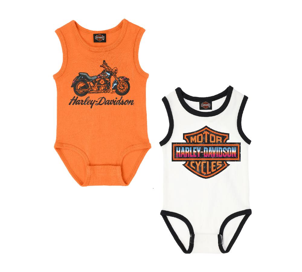 harley Infant Girls 2 Pack Rib Bodysuits
