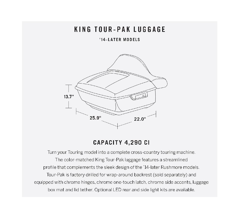 Harley King Tour-Pak Luggage - Mystic Shift