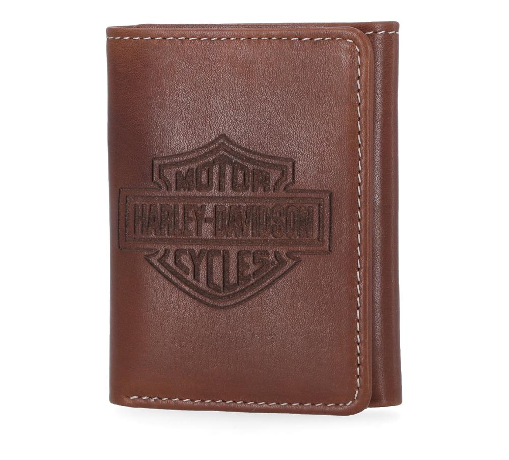 Harley Laser Logo Trifold Wallet