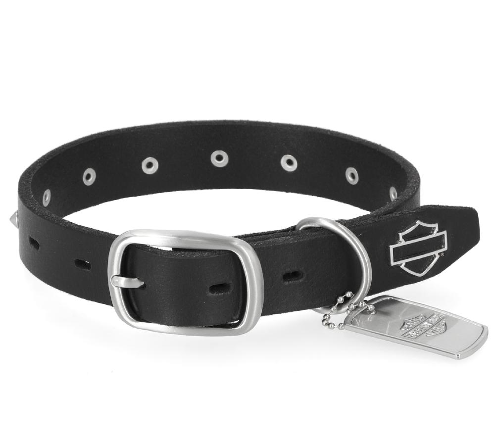 Harley Leather Cone Stud Collar 19"-23"