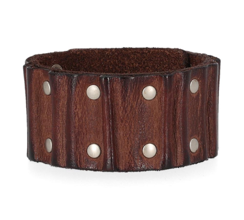 Harley Leather Cuff S/M Brown