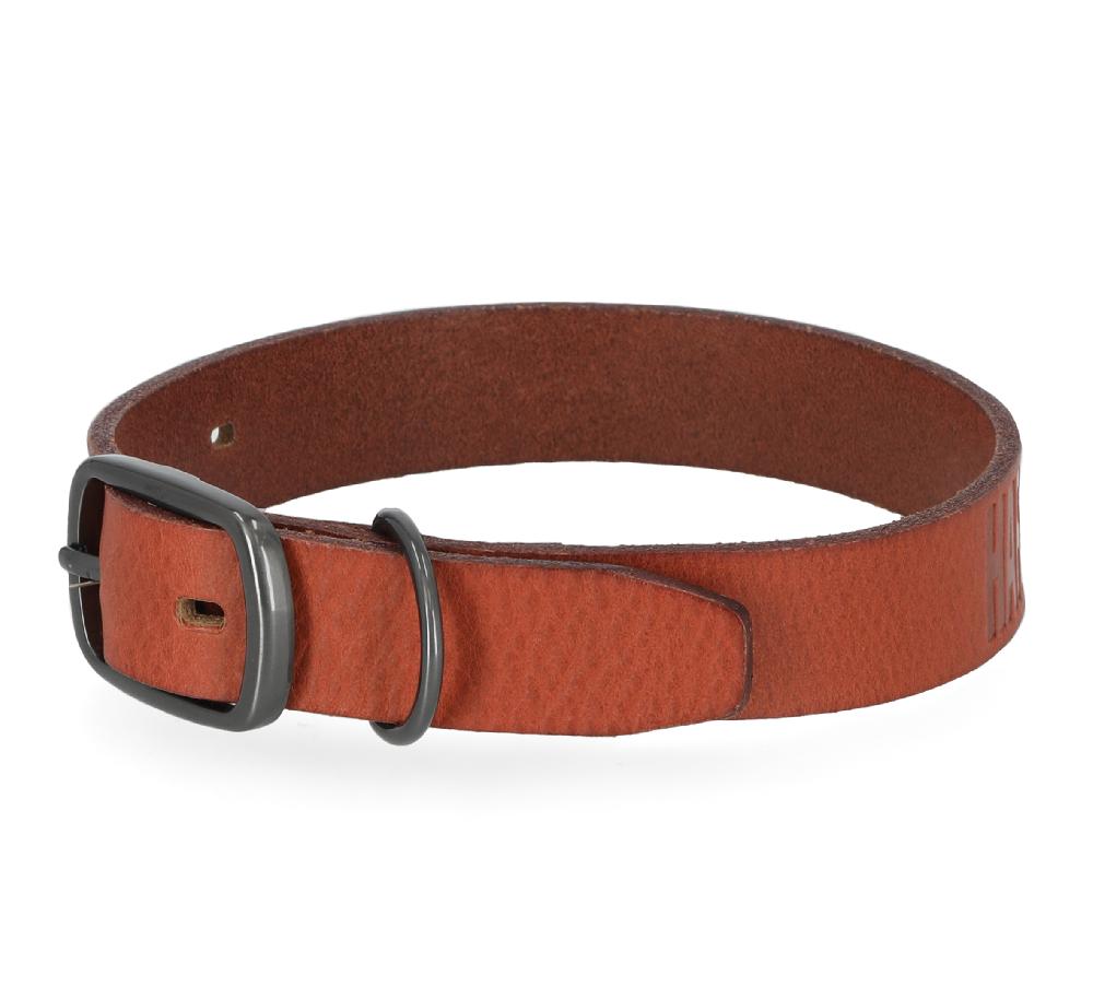 harley Leather Dog Collar Cognac Sm/Md 13"-17"
