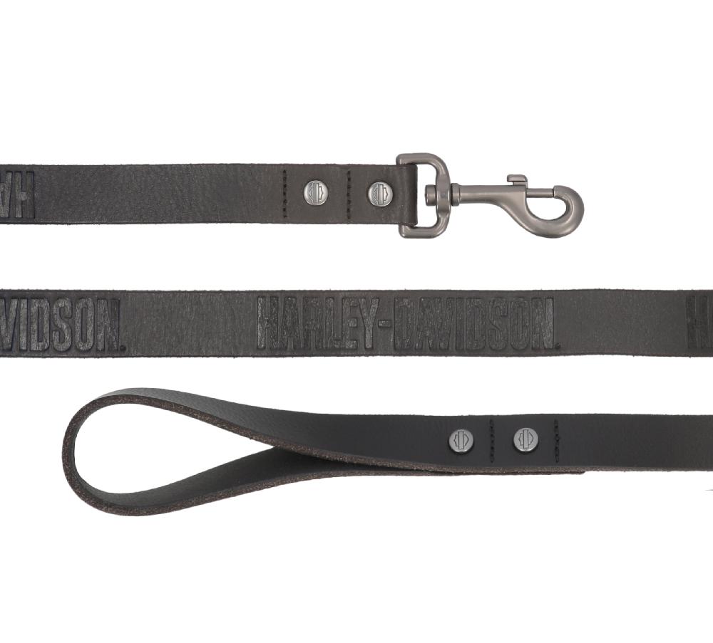 Harley Leather Dog Leash Black - 5'