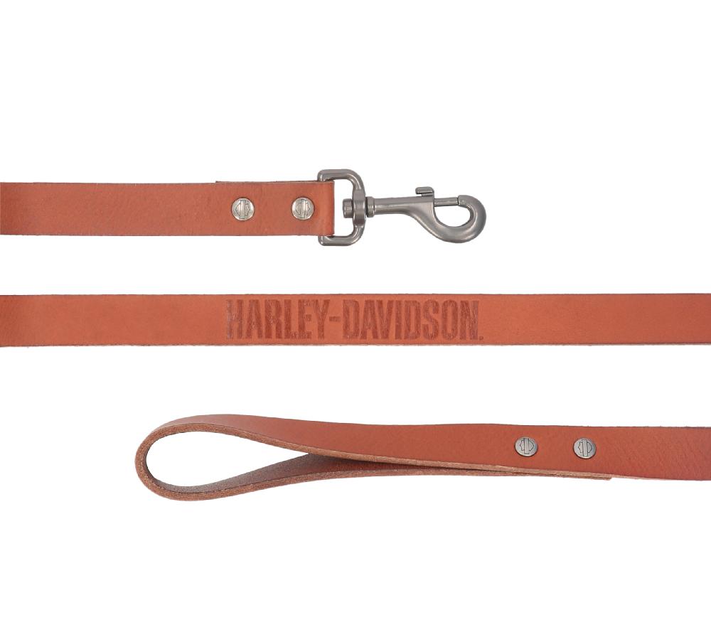 Harley Leather Dog Leash Cognac - 5'