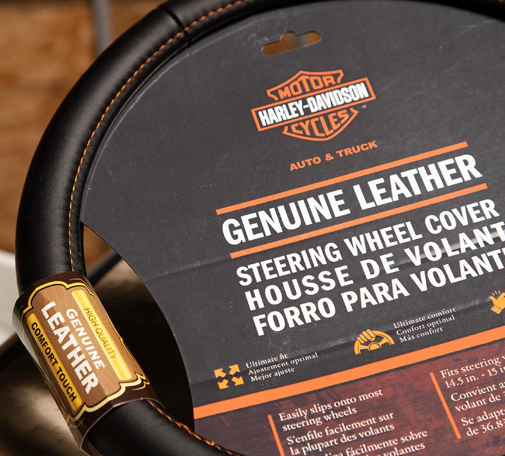 Harley Leather Steering Wheel Cover