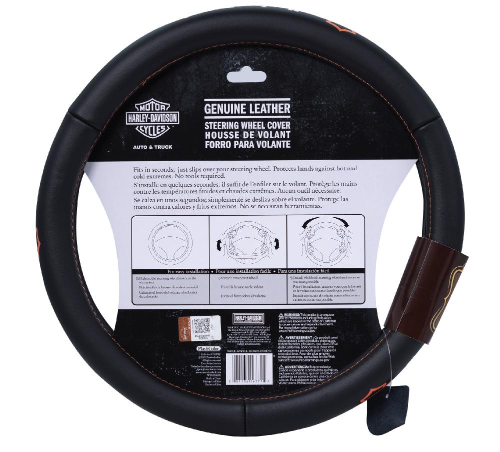 Harley Leather Steering Wheel Cover