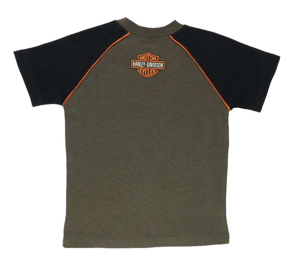 Harley Little Boys Camo Raglan Tee