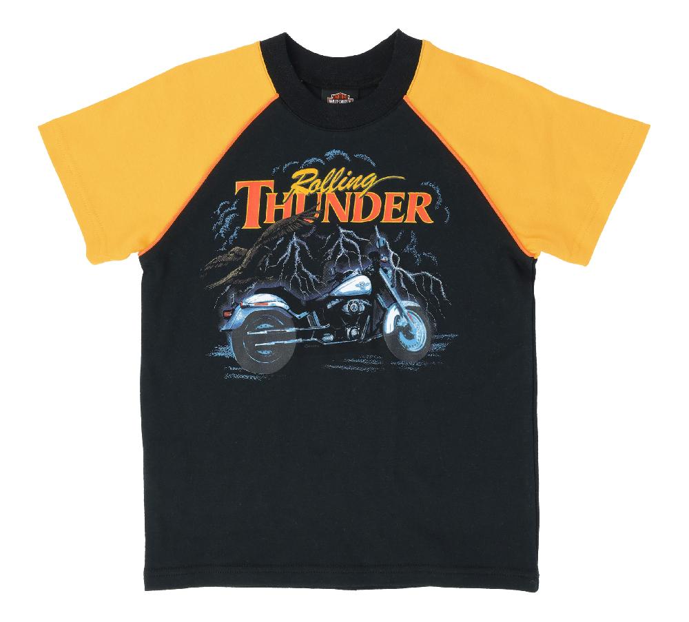 harley Little Boys Raglan Short Sleeve Tee