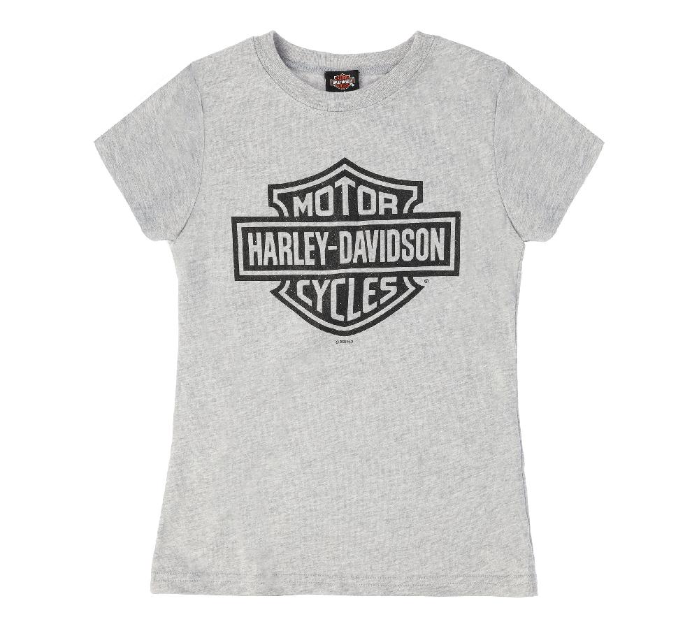 Harley Little Girl's Glitter Bar & Shield Tee