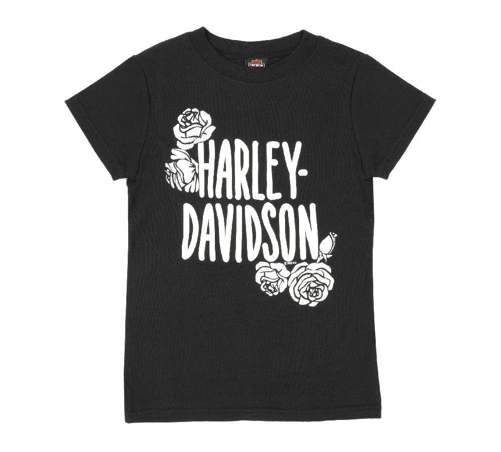 Harley Little Girl's Roses Tee