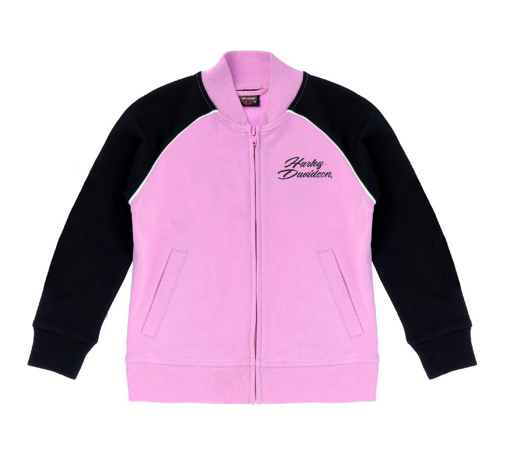 harley Little Girls Knit Varsity Jacket