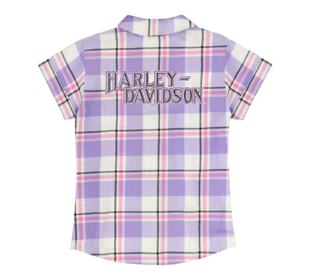 Harley Little Girls Plaid Shirt