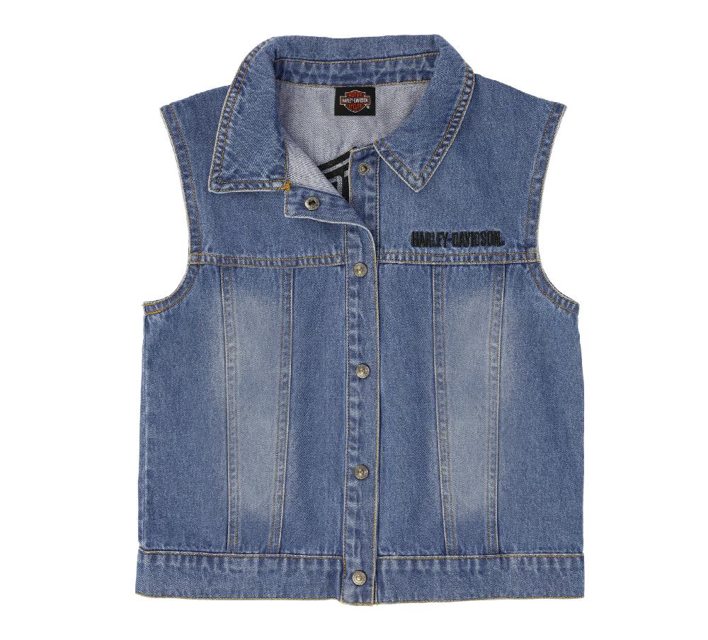 harley Little Kids Denim Vest