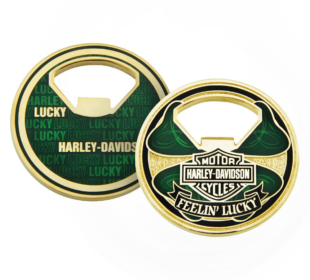 harley Lucky Bottle Opener Coin