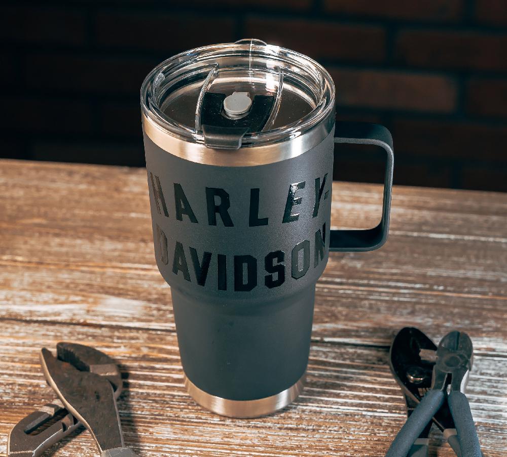 Harley Matte Black Travel Coffee Mug