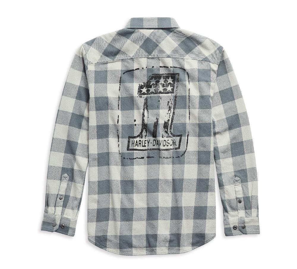 Harley Men's #1 Logo Plaid Shirt