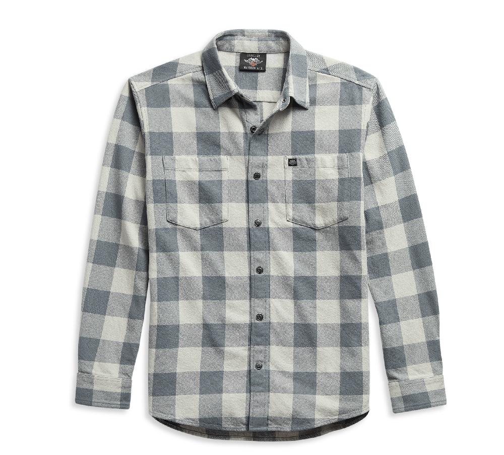 harley Men's #1 Logo Plaid Shirt