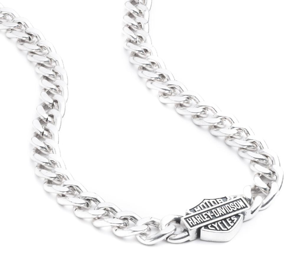 Harley Men's 22" Logo Curb Link Necklace