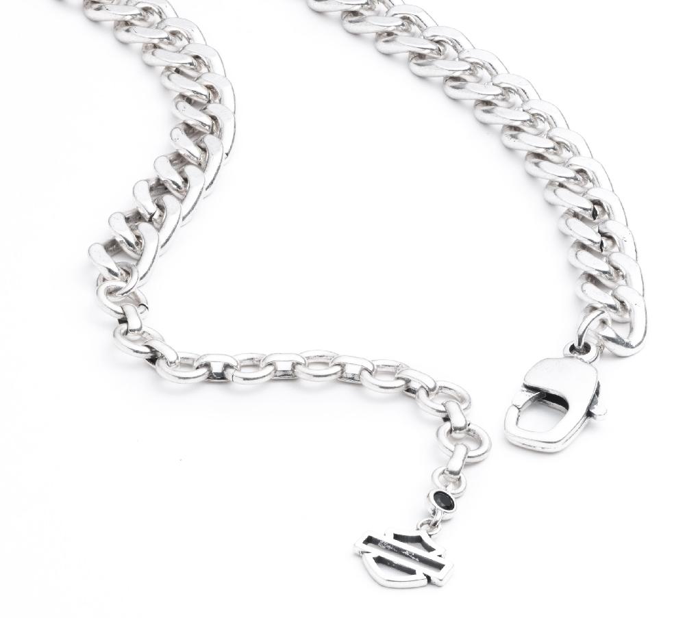 Harley Men's 22" Logo Curb Link Necklace