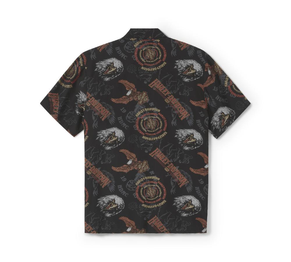 Harley Men's 80s Tank Aloha Short Sleeve Shirt