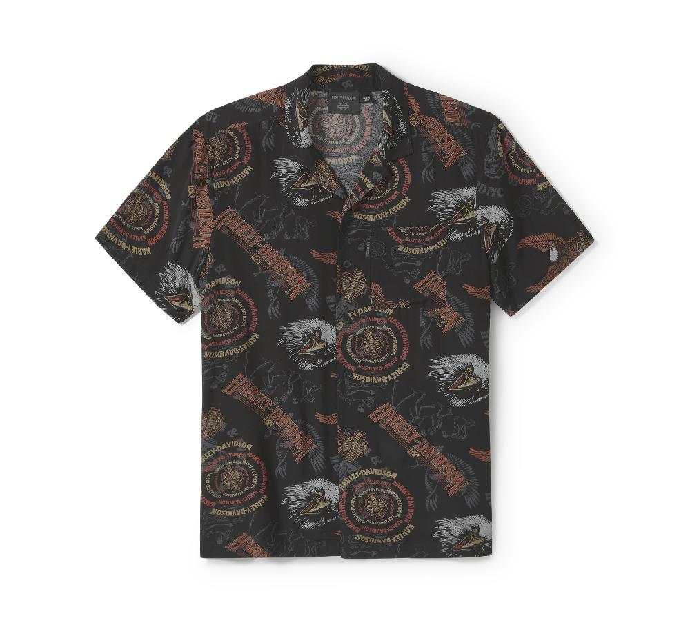 harley Men's 80s Tank Aloha Short Sleeve Shirt