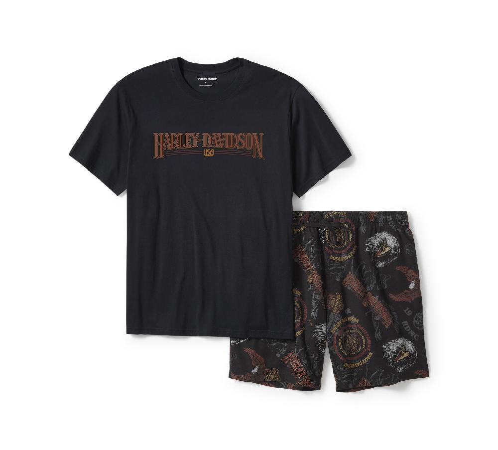 harley Men's 80s Tank Pajama Shorts Set