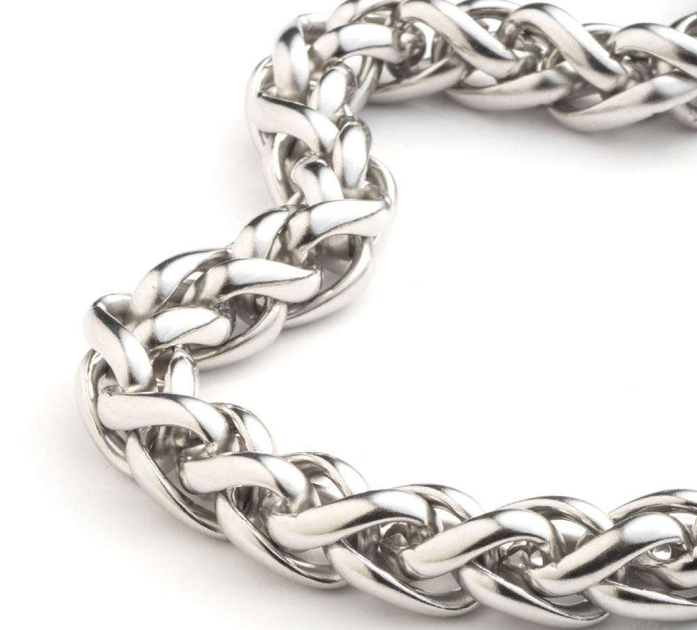 Harley Men's 9" Bar & Shield Rope Chain Bracelet