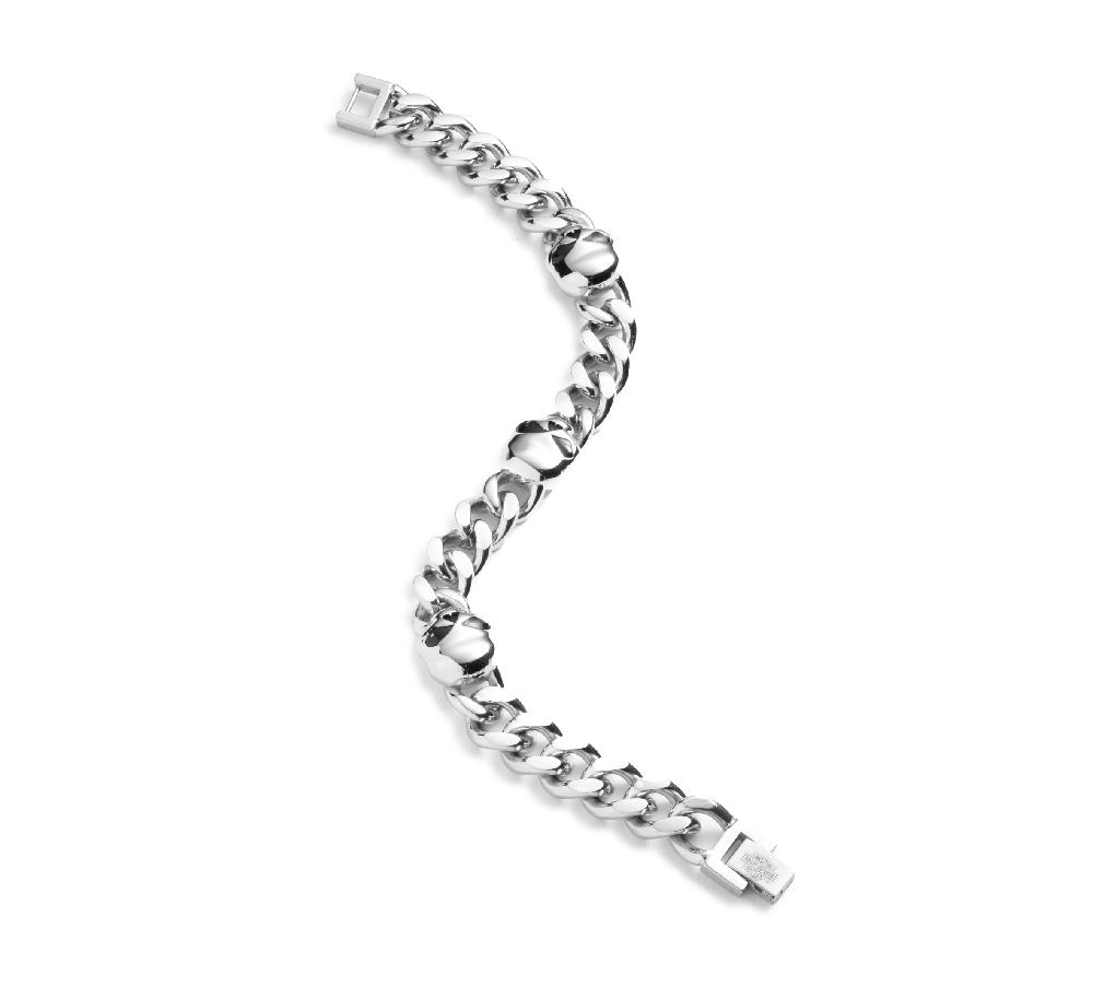 Harley Men's 9" Willie G Curb Chain Bracelet