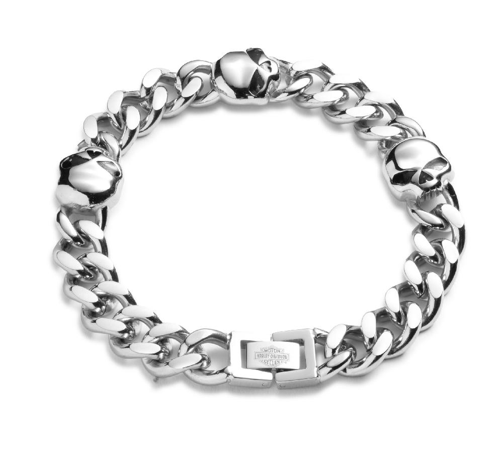 harley Men's 9" Willie G Curb Chain Bracelet