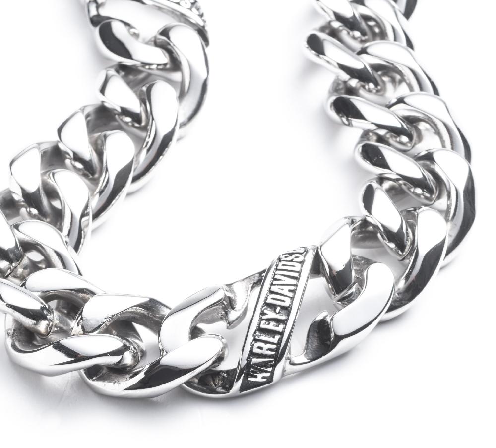 Harley Men's Banner Curb Link Chain Necklace