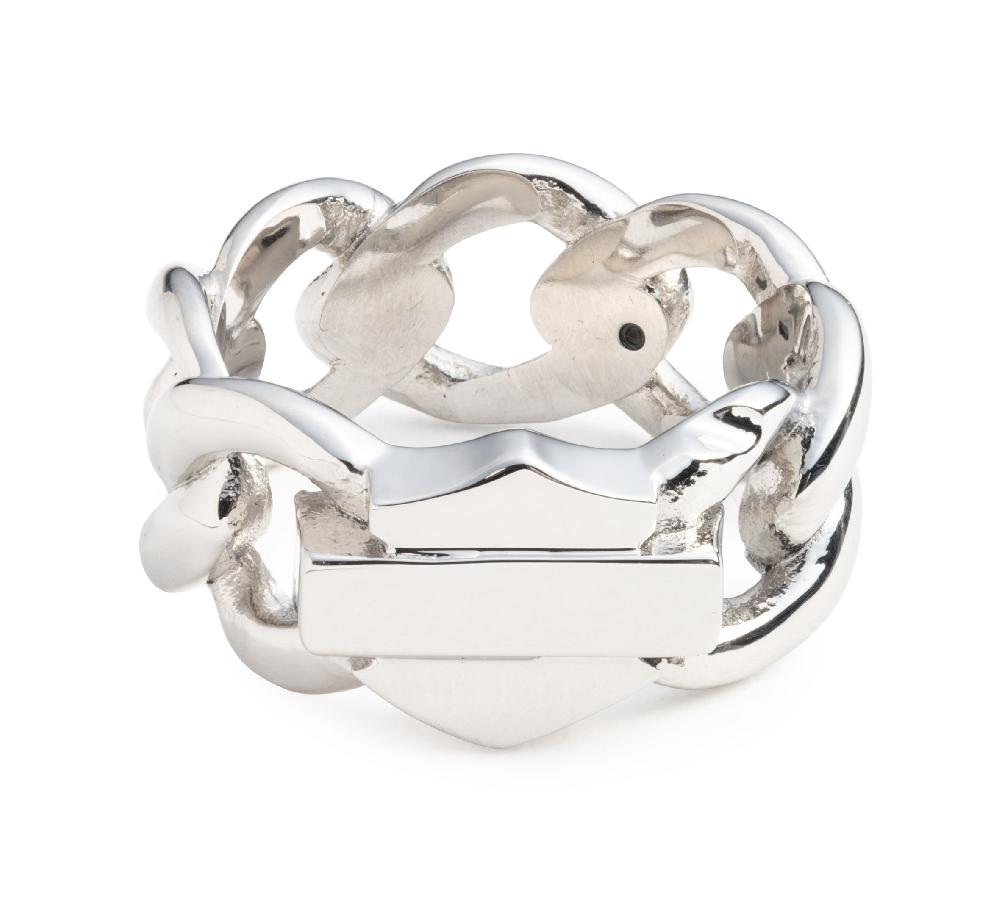 harley Men's Bar & Shield Curb Chain Ring