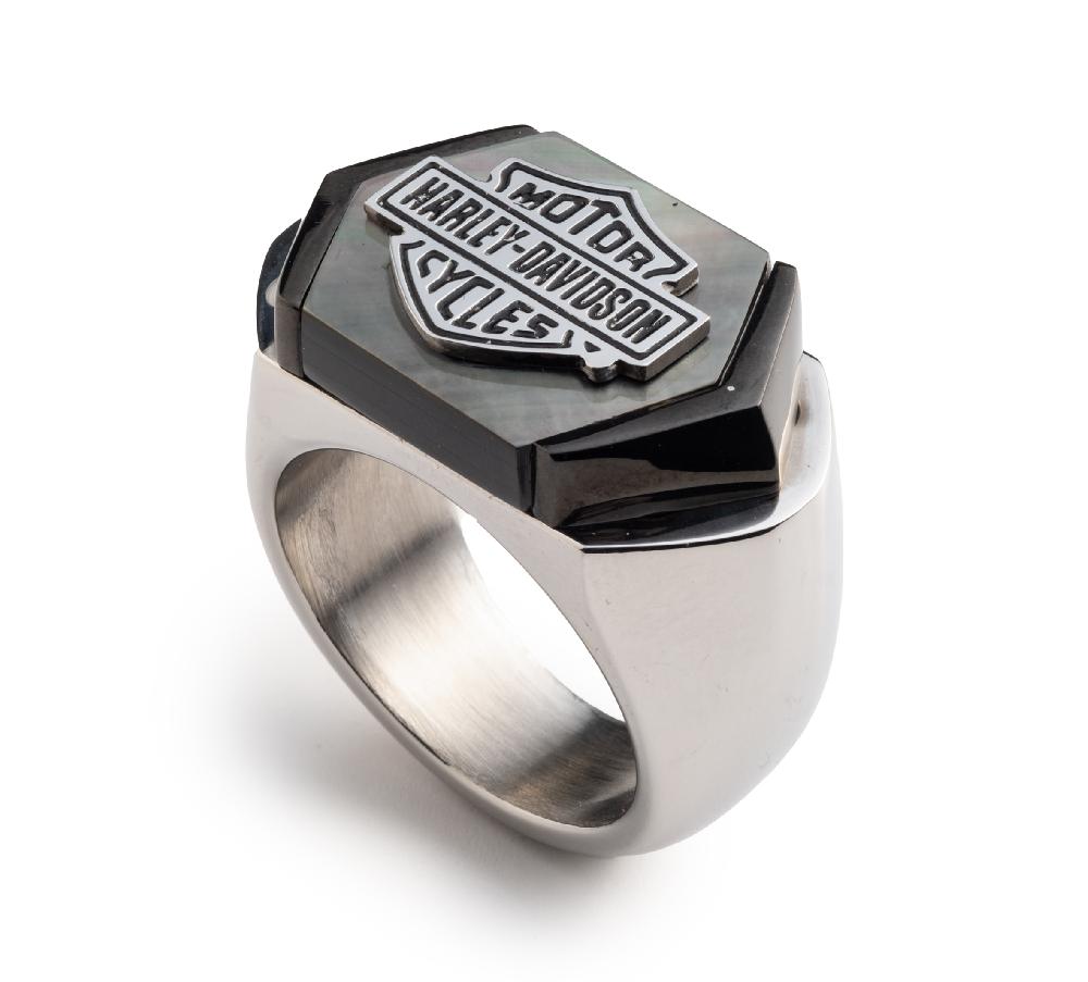 Harley Men's Bar & Shield Large Logo Ring