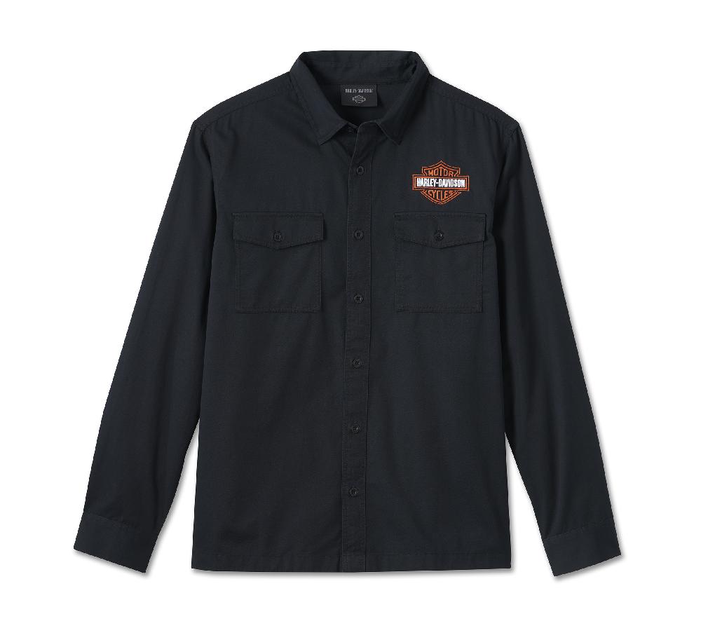 harley Men's Bar & Shield Long Sleeve Shirt
