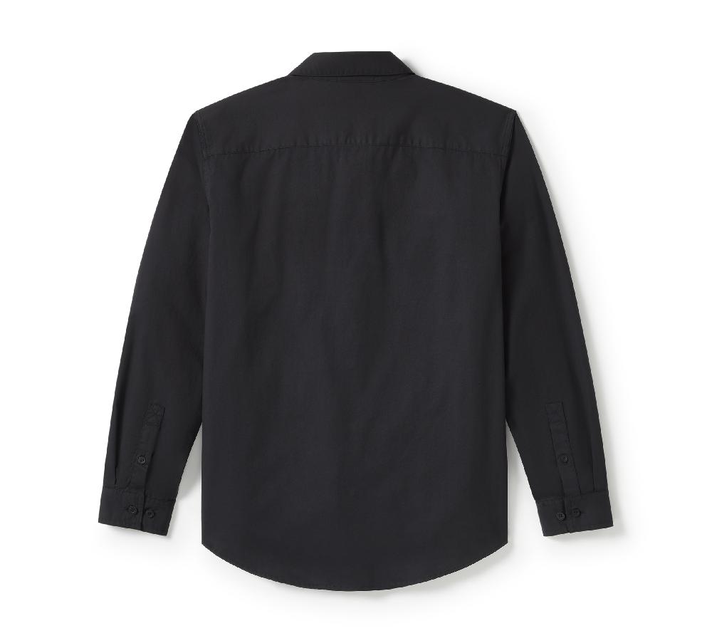 Harley Men's Bar & Shield Solid Long Sleeve Shirt