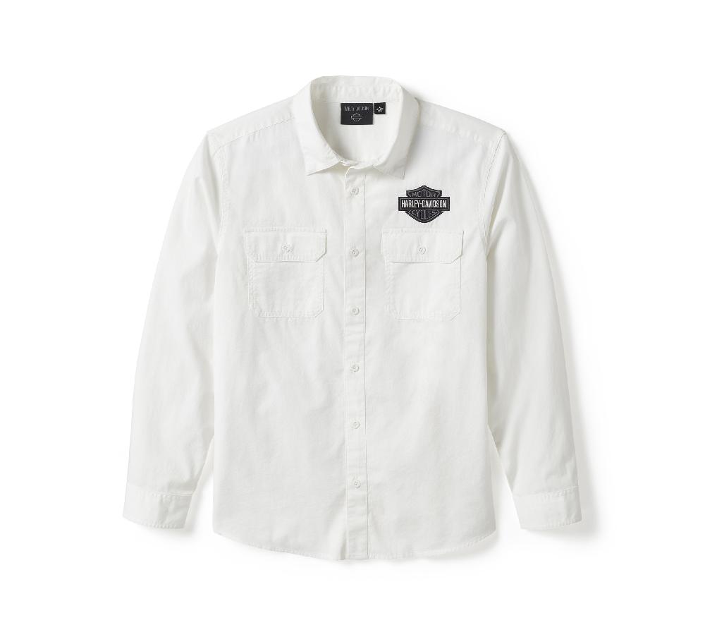 harley Men's Bar & Shield Solid Long Sleeve Shirt
