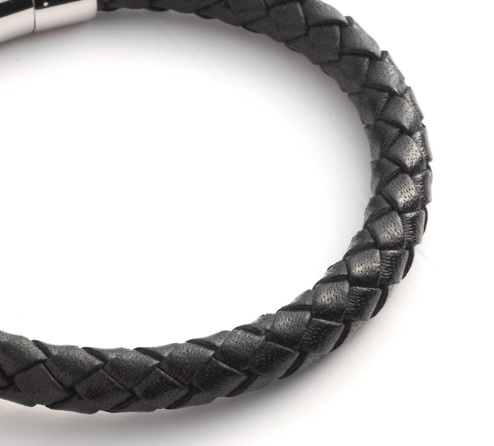 Harley Men's Braided Leather Bracelet