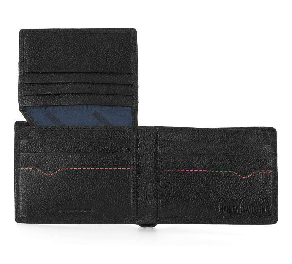 Harley Men's Classic Leather Bar & Shield Passcase