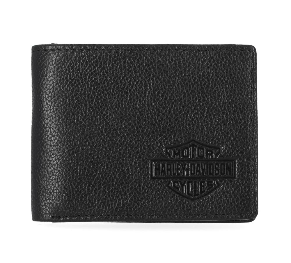 harley Men's Classic Leather Bar & Shield Passcase