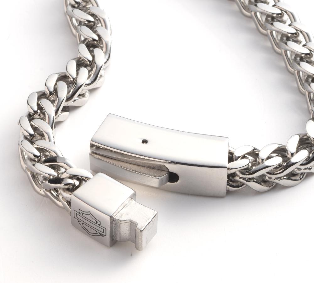 Harley Men's Curb Chain Flex Bracelet