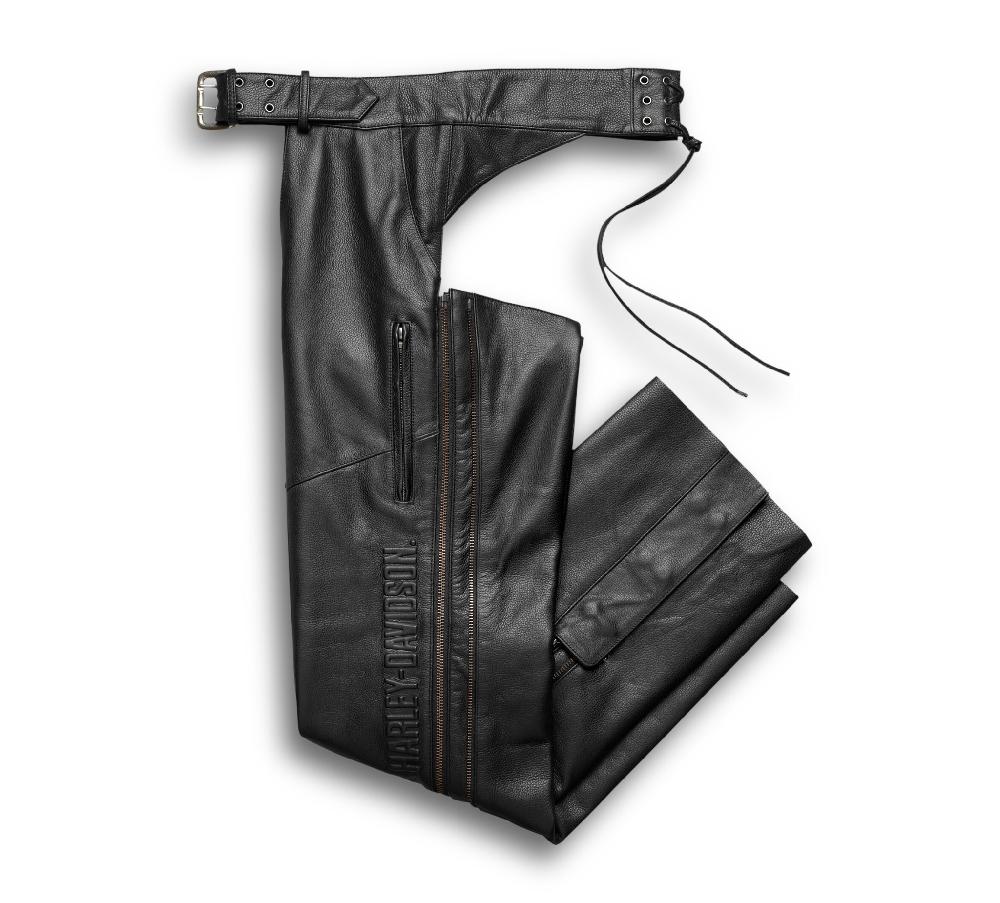 harley Men's Deluxe Leather Chaps
