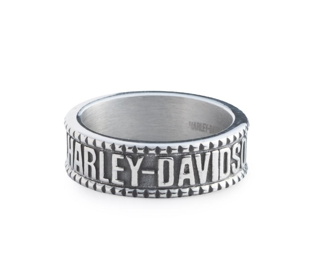 harley Men's H-D Raised Logo Band Ring