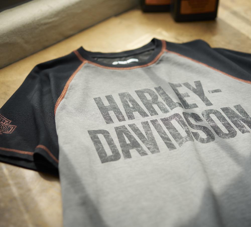 Harley Men's Iron Bar Raglan Tee