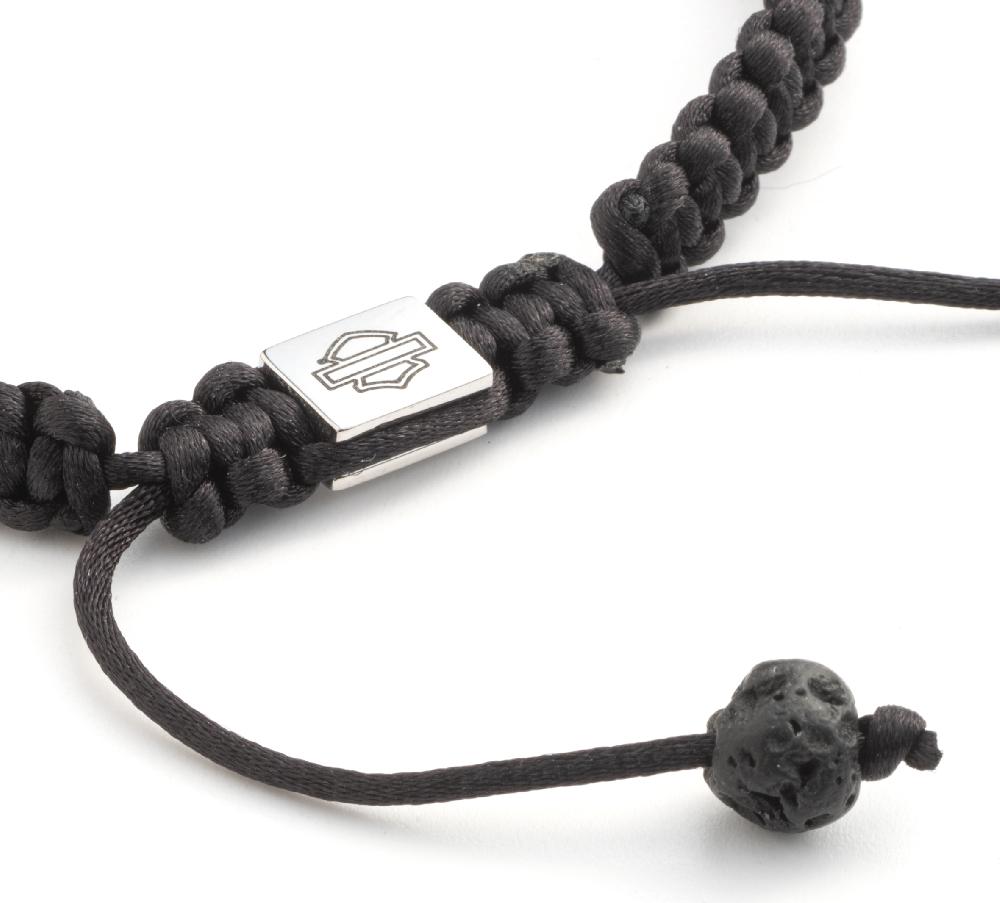 Harley Men's Lava Bead Rondelle Bracelet