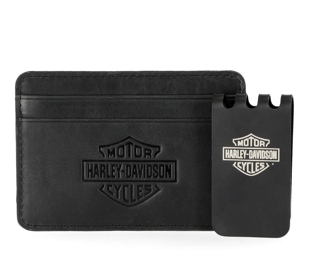 Harley Men's Modular Leather Money Clip Wallet