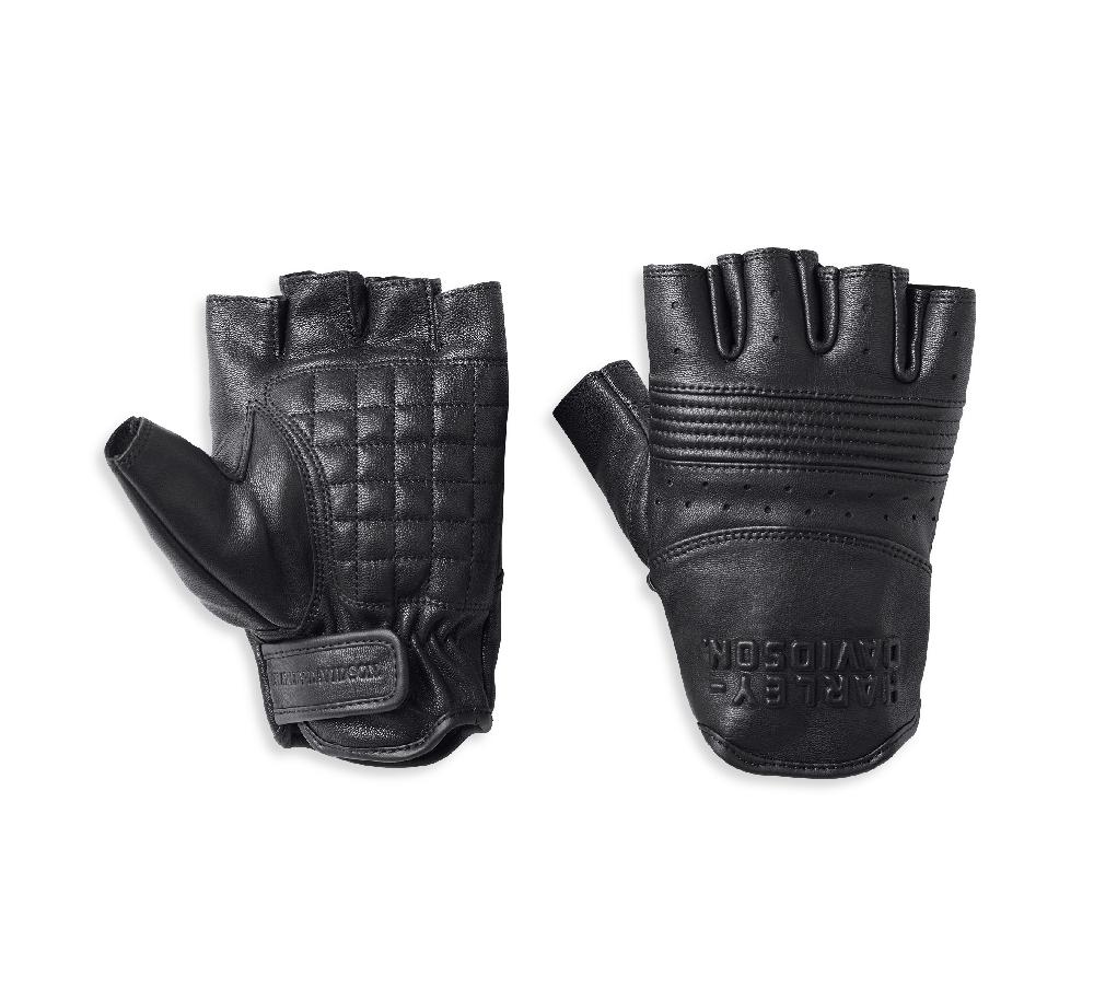 harley Men's Oakbrook Fingerless Leather Glove