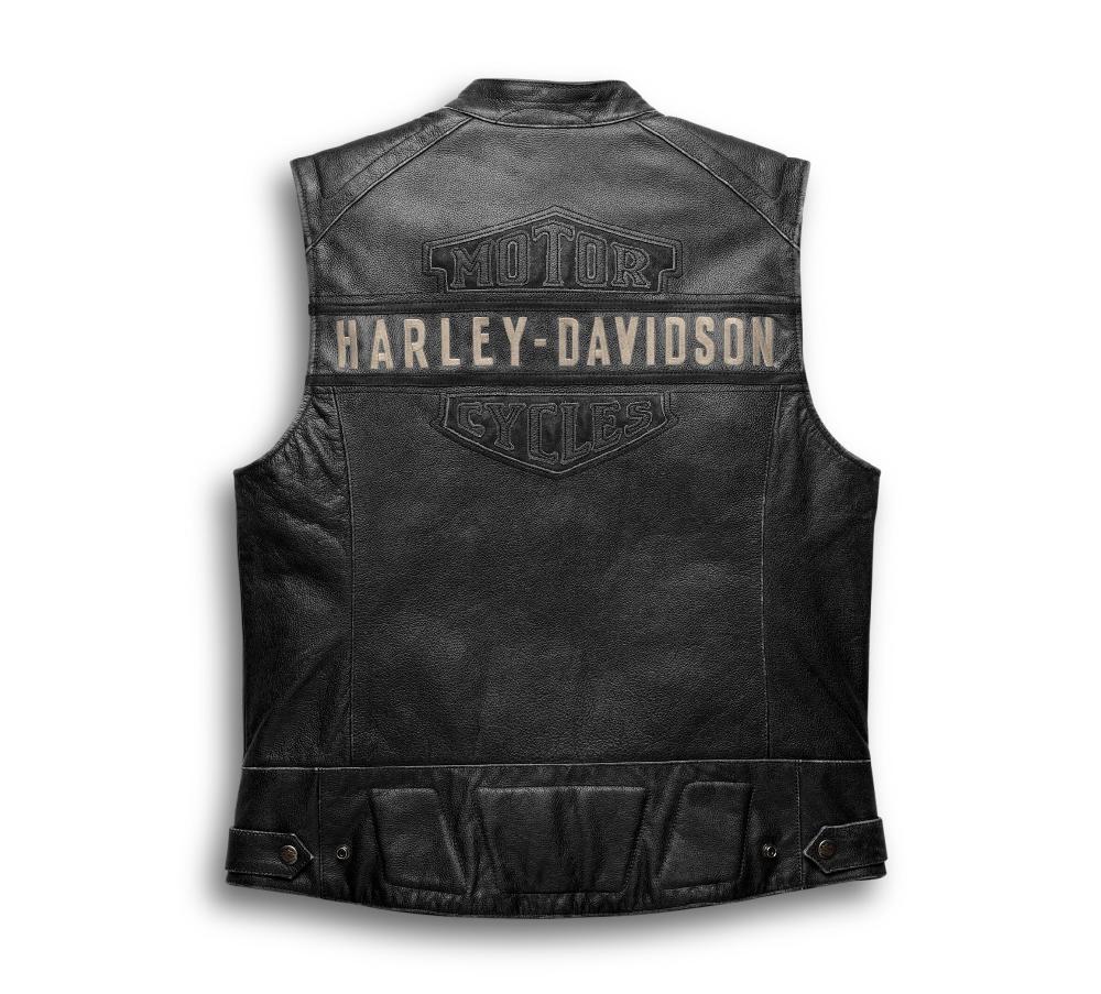 Harley Men's Passing Link Leather Vest